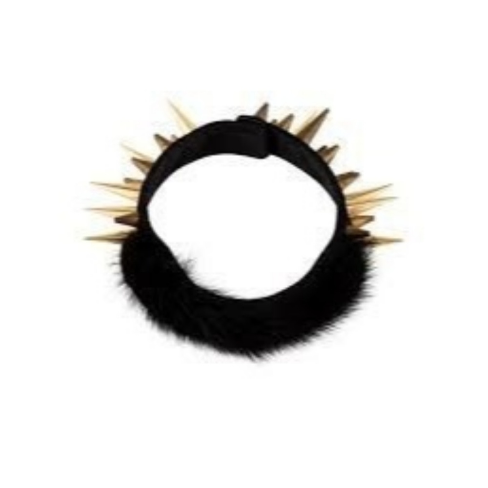 Authentic Giuseppe Zanotti Spike & Mink Fur Choker - Picture 4 of 7